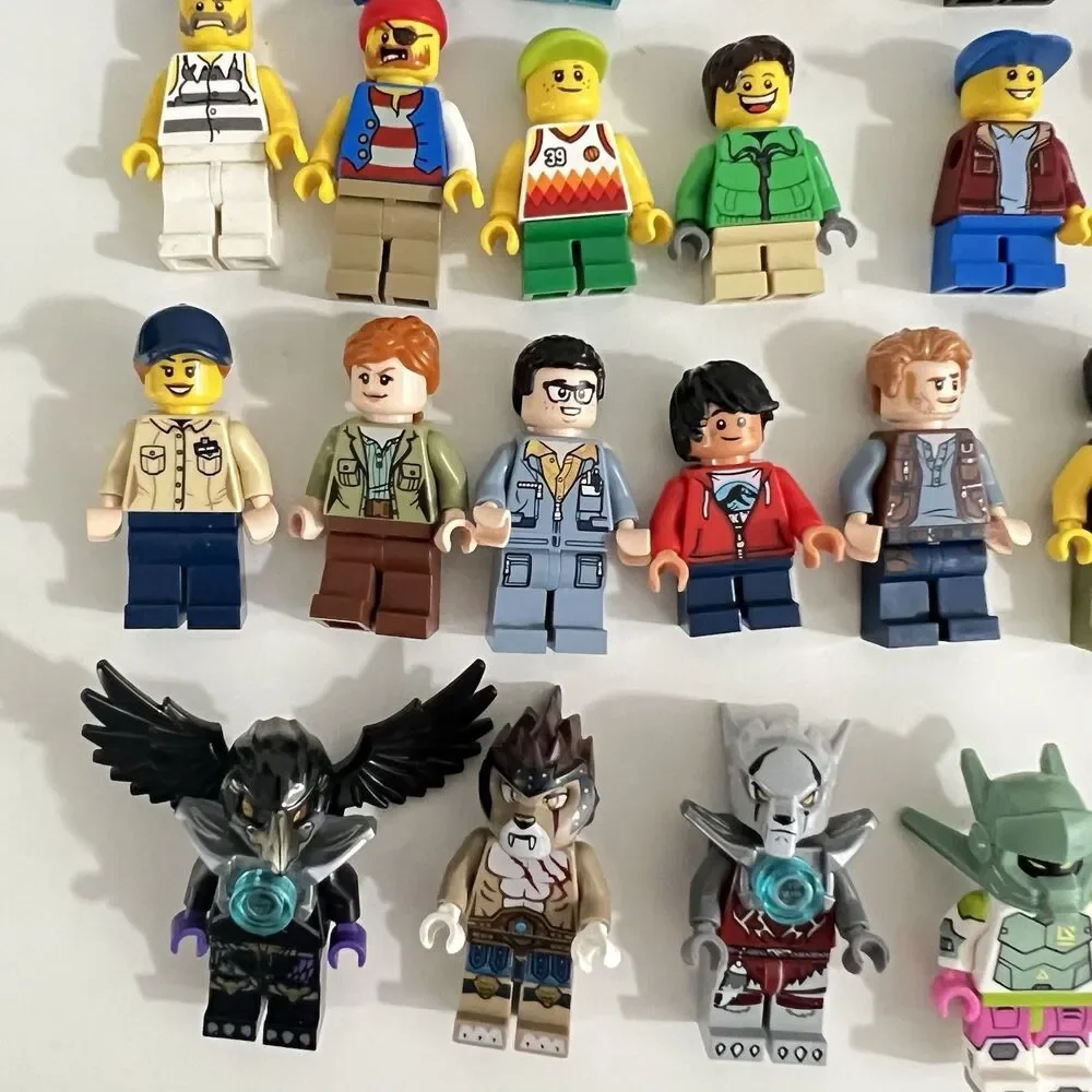Authentic Lego Mini Figures Mix Lot  & Parts (50+ Mini Figures and Pets/insects)